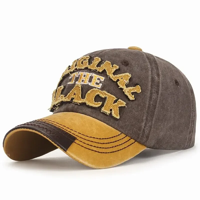 Retro Letter Embroidery Baseball Caps Spring Summer Men Women Cotton Adjustable Casual Hat Hip Hop Streetwear Sun Hats y2k hat image 5