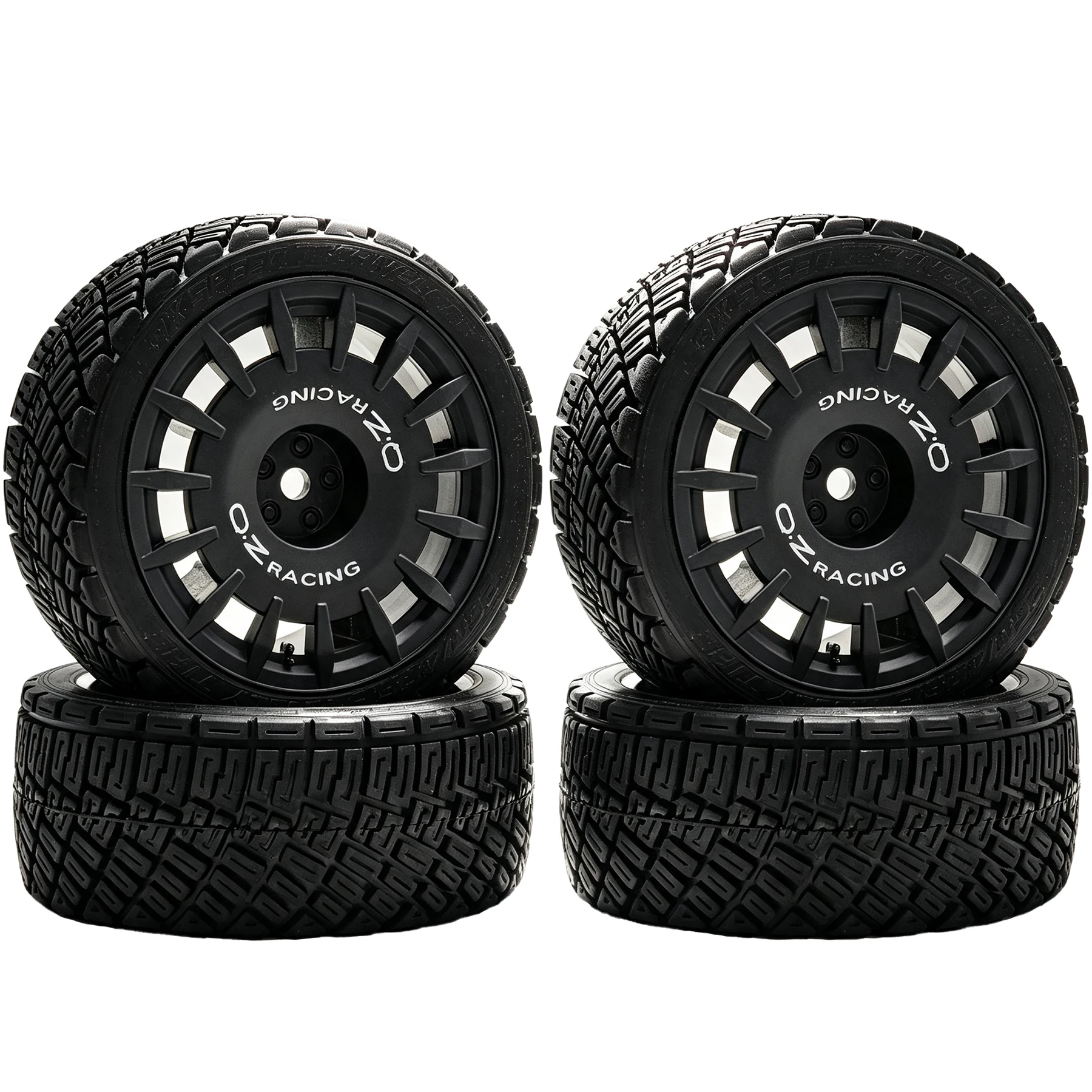 1/10 RC Rally Car Tires On Road Tyres 12mm Hex Plastic Wheels Rims for 1/10 Scale Racing Car Tamiya TT01 TT02 XV01 TA06 PTG2