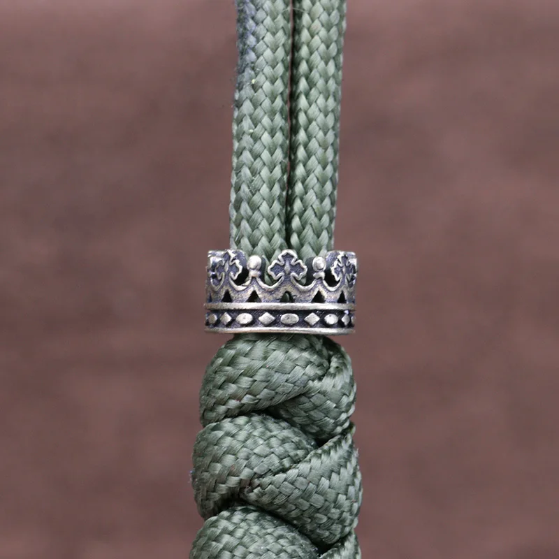 خرز سكين نحاسي بتاج ملكي، أساور منسوجة يدويًا من باراكورد، إكسسوارات معلقة، أدوات خارجية - 4