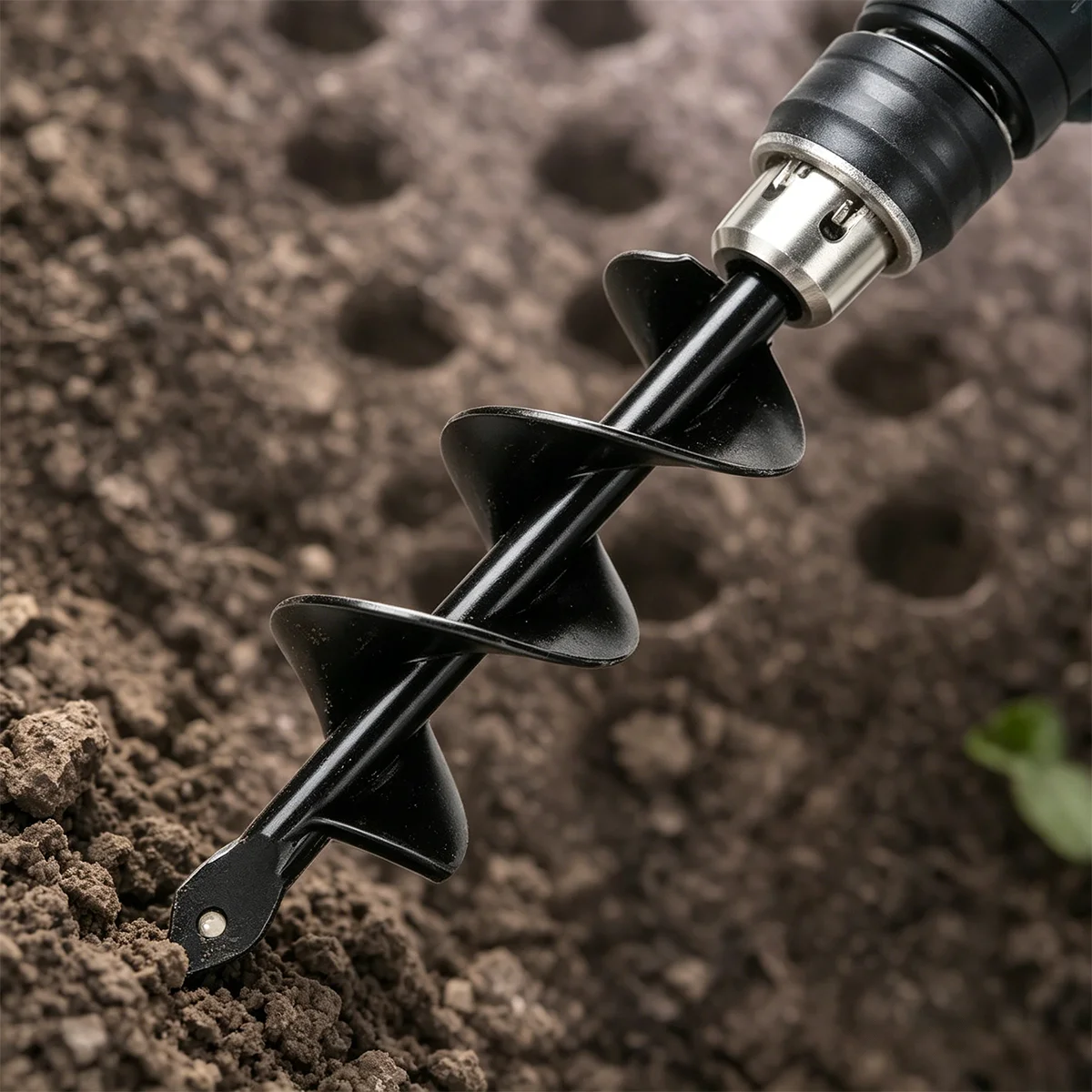 

Heavy-Duty Metal Auger Drill Bit, Electric Drill Compatible Spiral Bit for Garden Planting & Digging Holes