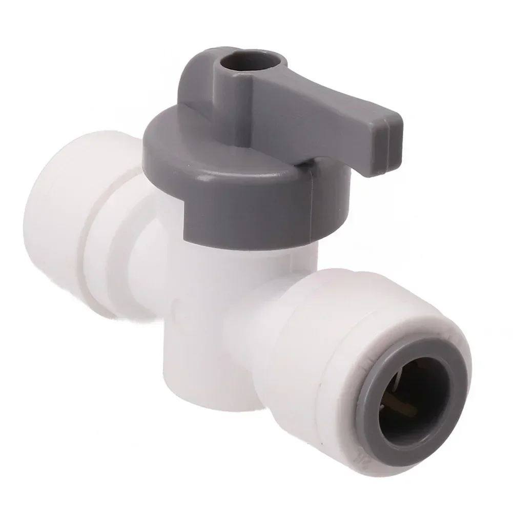 Reliable Shut Off Valve Fits 3/8 Inch Supply Tube Suitable For John Guest Filter Systems White Acetal Copolymer Construction