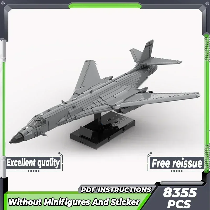 

Moc Building Bricks Military Aircraft Model Rockwell B-1 Lancer Technology Modular Blocks Gifts Christmas Toys DIY Sets Assembly