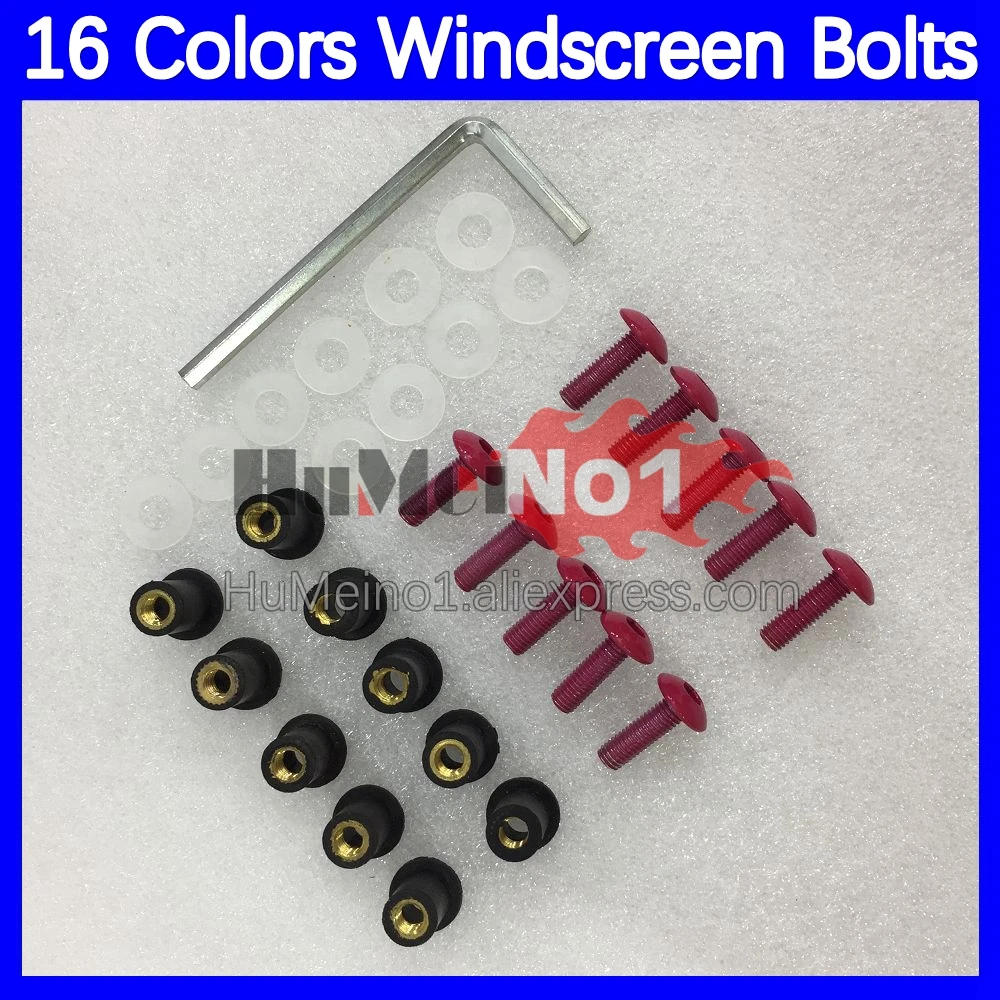 31pcs Motorcycle Windscreen Bolts For SUZUKI GSXR1000 K9 GSXR 1000 1000CC 09 10 11 12 2013 2014 2015 2016 Windshield Screws Nuts