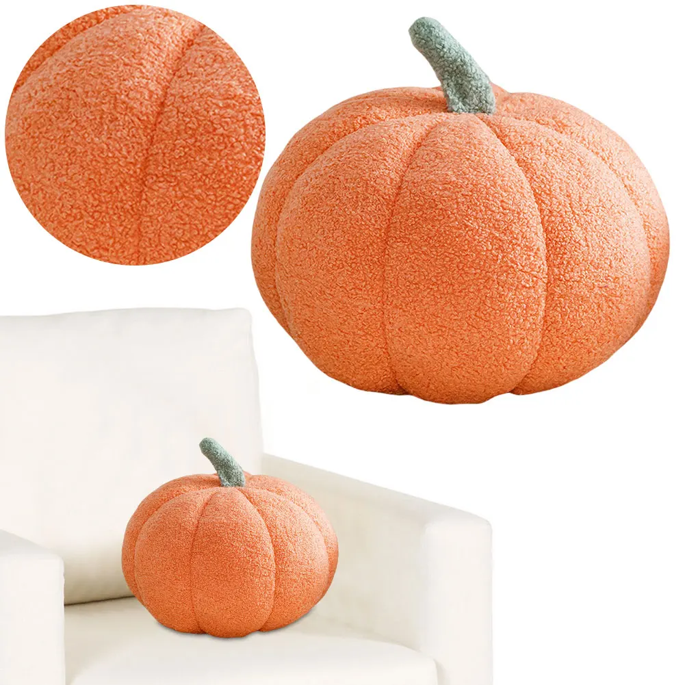 Halloween gesimuleerd pompoenkussen 3D pompoenvormig kussen Decoratief kussen voor Thanksgiving slaapkamer slaapbank decor