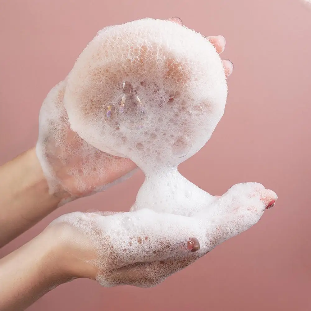 2 pezzi bagno di luffa naturale con sfera di aspirazione Scrub per il corpo palla da massaggio tazza SPA giapponese spugna per massaggio del corpo bagno