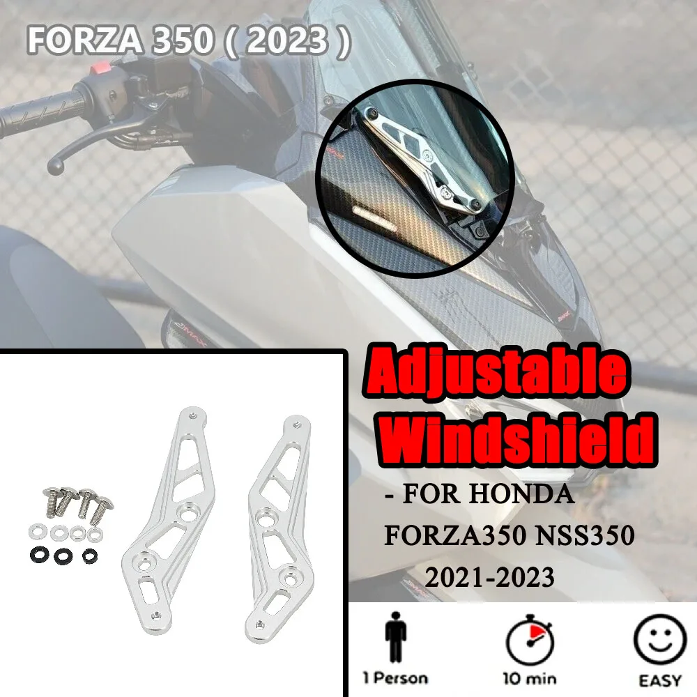 

Motorcycle Accessory Adjustable Windshield Windscreen Support Bracket Holder Kit NewStyleFor Honda NSS350 NSS 350 2021 2022 2023