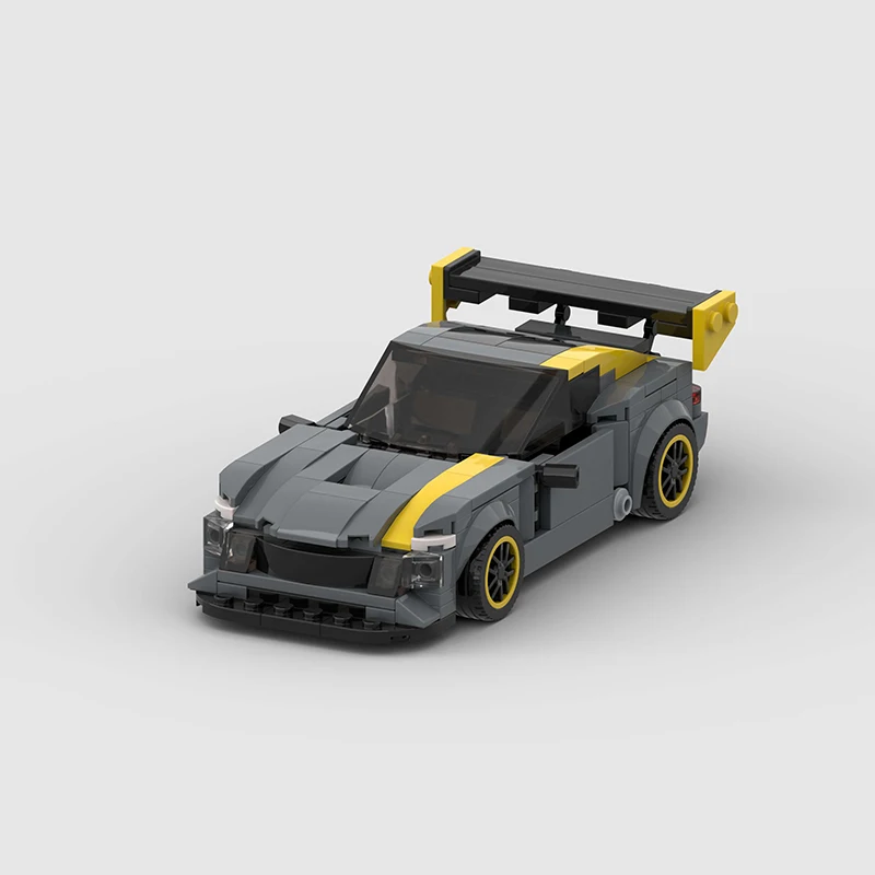 MOC-Baustein-Rennwagen-Modell-Set, Baustein-Garage, Rennsammlung für Erwachsene, kreative Geburtstags- und Weihnachtsgeschenke