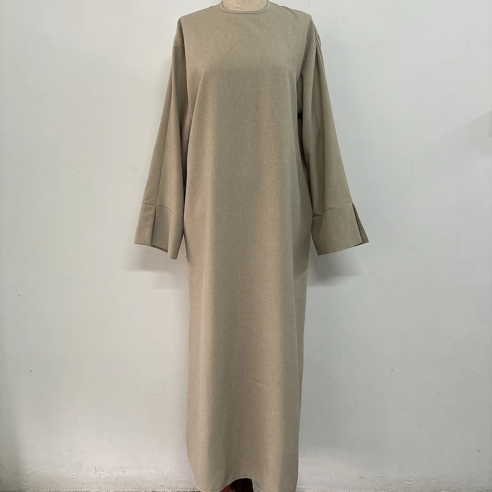 Solid Cotton-Linen Long-Sleeve Abaya product image from Kayea’s Collections