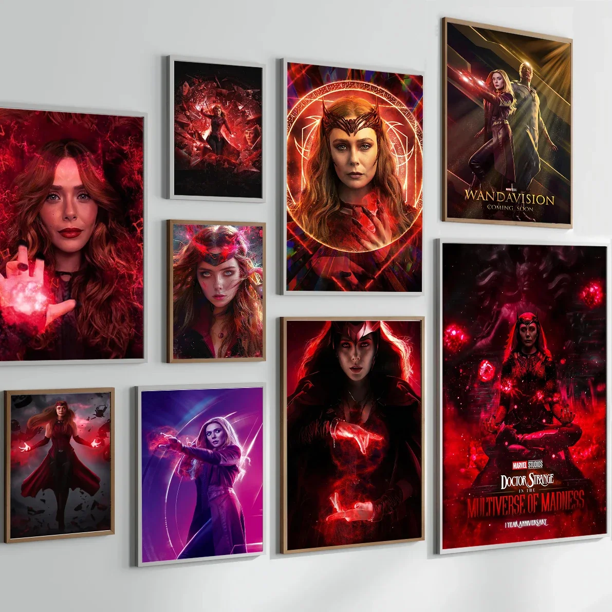 

Marvel Scarlet Witch Hanging Scroll Poster I-Iron Man Wall Artwork Avengers Canvas Painting Home Decoration Decor Wallpaper Gift