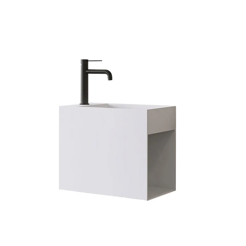 

Wall-mounted storage artificial stone integrated cabinet washbasin hotel bed and breakfast basin