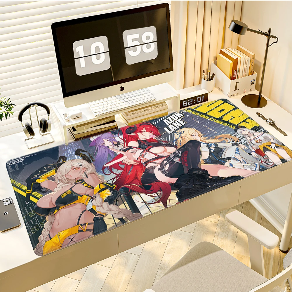 

Azur Lane Sexy Anime Girl Mousepad Large Gaming offices Mouse Pad LockEdge Thickened Computer Keyboard Table teclado Desk Mat