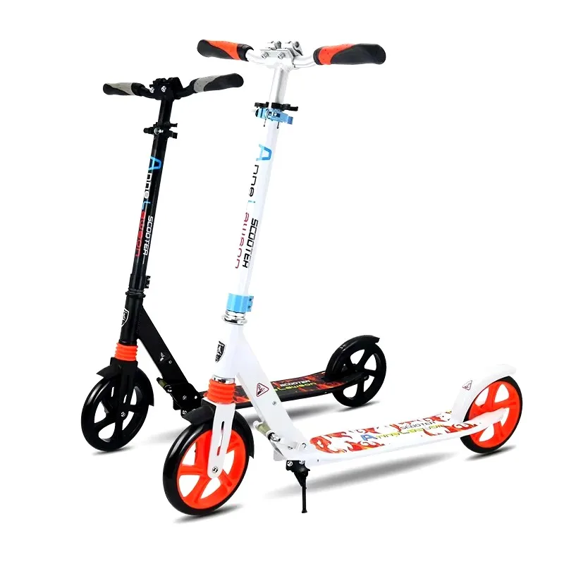 Aluminum Alloy Frame Fold Bicycle Kick Scooter With PU Wheels And Kickstand