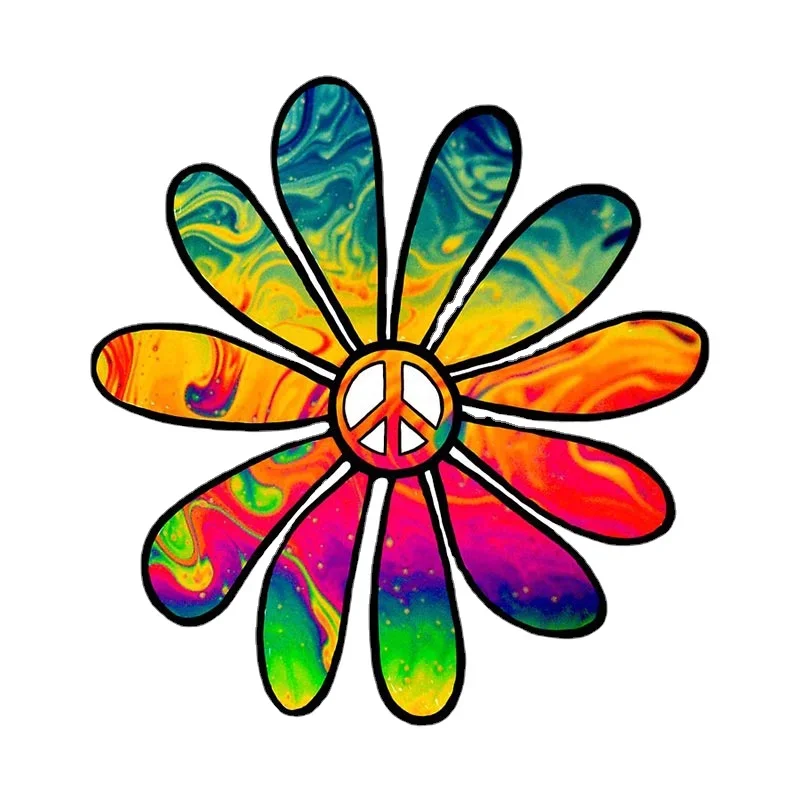 PVC Car for Flower Power Peace Campervan Accessories Sticker Products Decals Motorcycle Stickers Accessories Stylish, Decoration