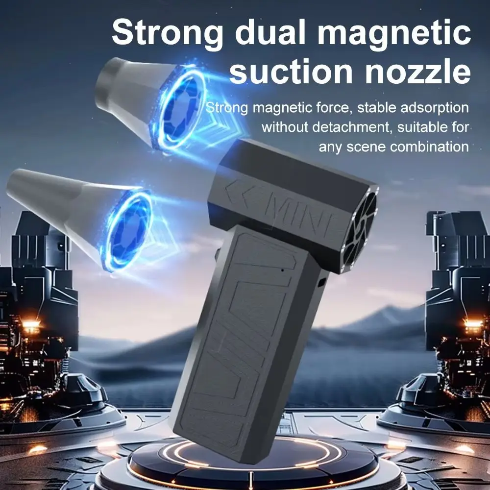 

130000RPM Mini Turbo Jet Fan 4000mAh High-speed Electric Air Duster Brushless Motor Multifunctional Handheld Violent Fan Outdoor