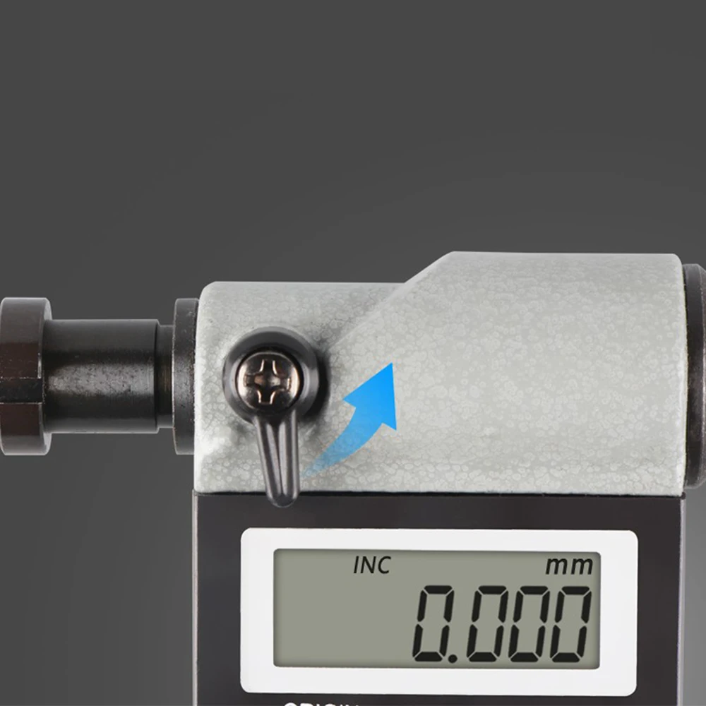 0-25mm Digital Display Micrometer with Engraved Measuring Tool Spiral Differential Head with Mounting Electronics