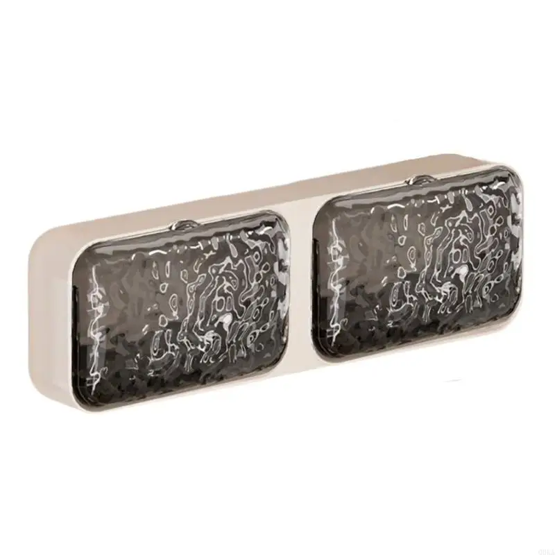 

Q0KA Wall Mounted Soap Dish Holder Bathroom Organizers with Drainage Hole Storage Tray