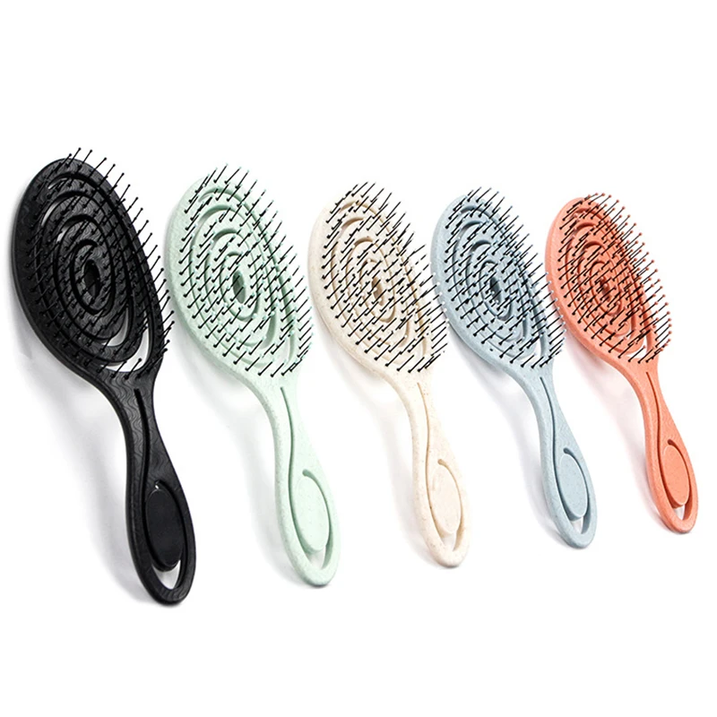 Relaxing Elastic Massage Comb Portable Hair Brush Hollow Hair Combs Scalp Massage Brush Salon Styling Tools Wet Dry Curly Hair