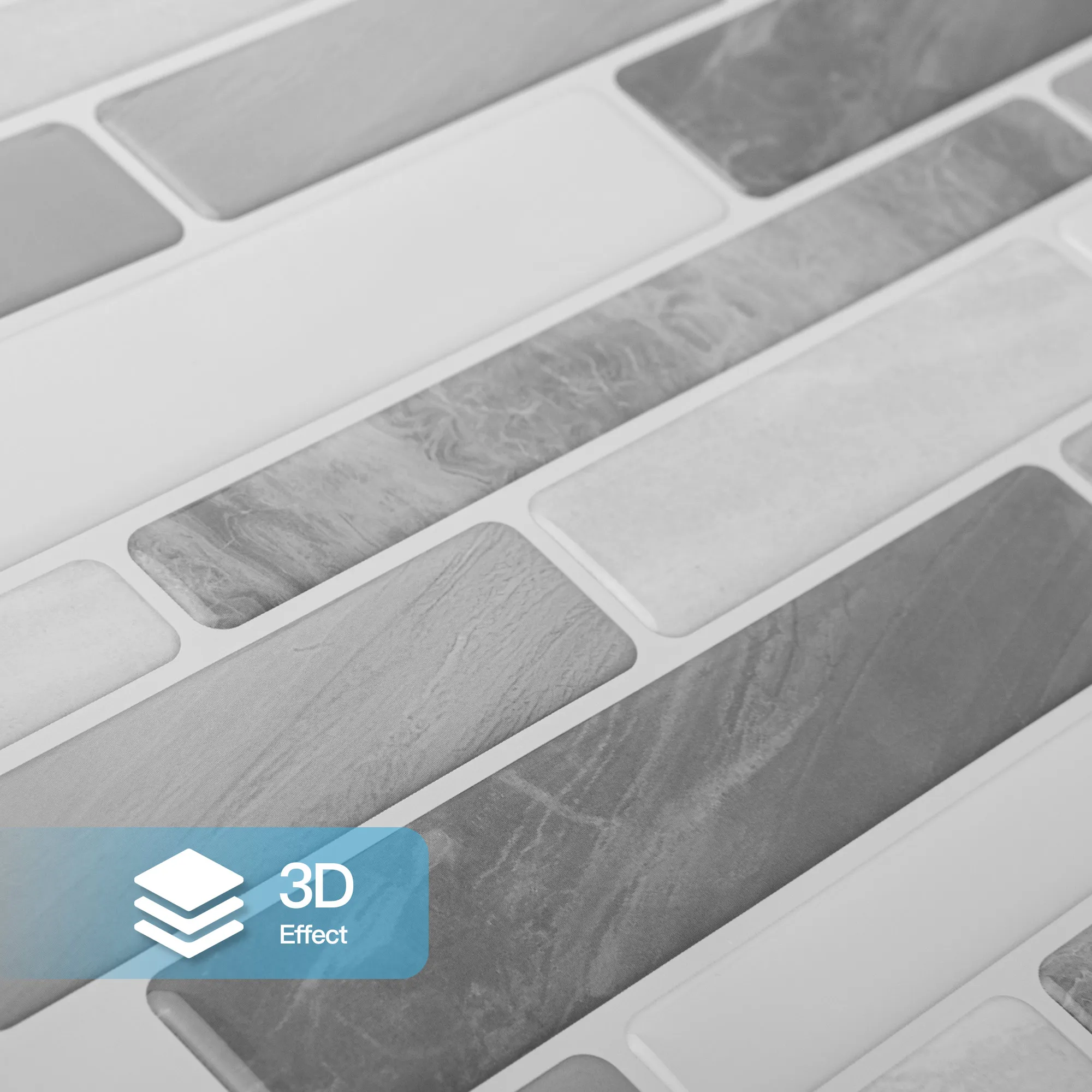 Art3d 10-Sheet Peel and Stick Backsplash, 12 in. x 12in. Vinyl Marble Design