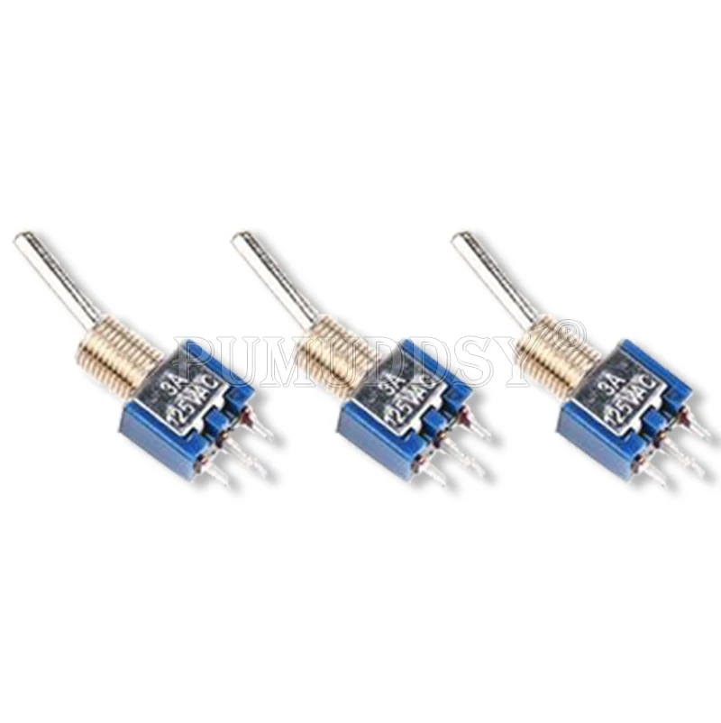 1PCS 3Pin SMTS-102 Toggle Switch 6A 125VAC Mini 6mm 9pin 12pin MTS-302 MTS-303 MTS-402 MTS-403 ON OFF SPDT DPDT ON OFF SMTS-202