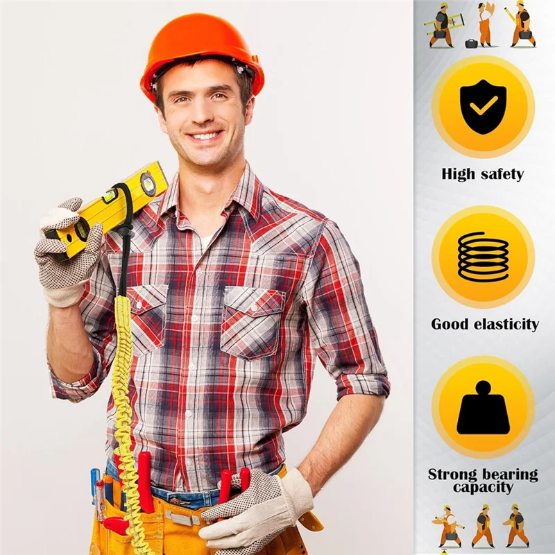 

ABUI-12 Pack Tool Lanyard With Single Metal Buckle And Adjustable Loop End, Standard Length, With Aluminum Screw Lock