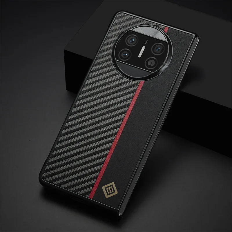 Ultrathin Carbon Fiber Leather Case For Huawei Mate XS2 X3 X5 P50 Pocket Honor Magic VS V2 Shockproof Case