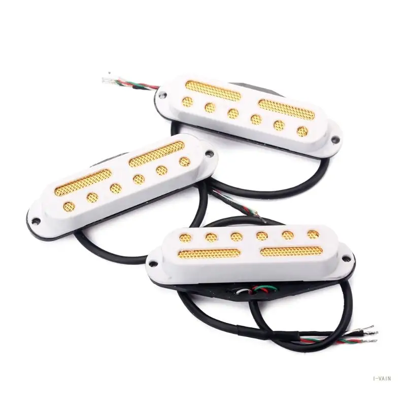 

M5TC 3 Pieces Dual Coils 4 Wires Guitar Hot Pickups, Mini Humbucker Neck Pickup Kits for ST Guitar Parts