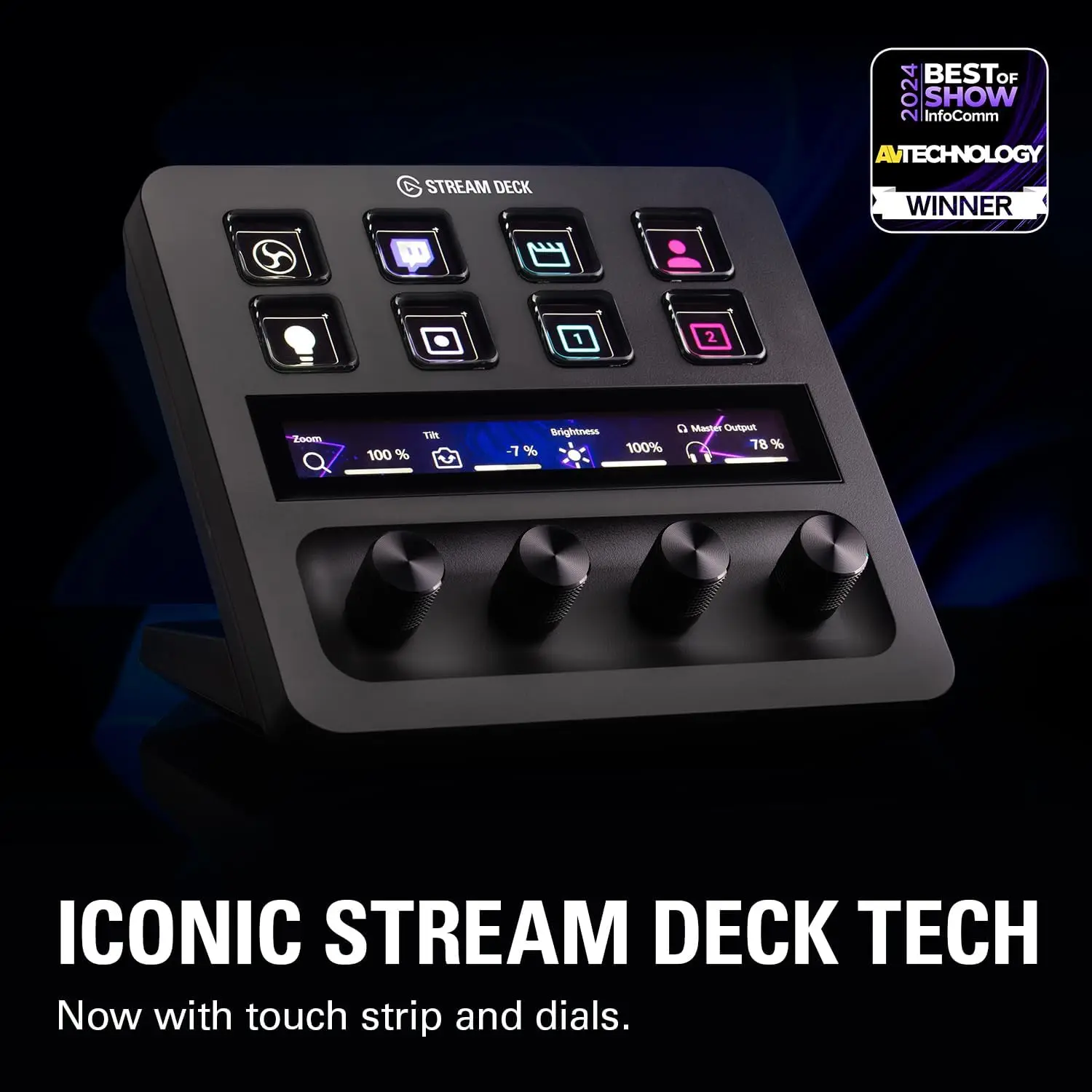 Elgato USB-C Stream Deck +, Audio Mixer, Production Console and