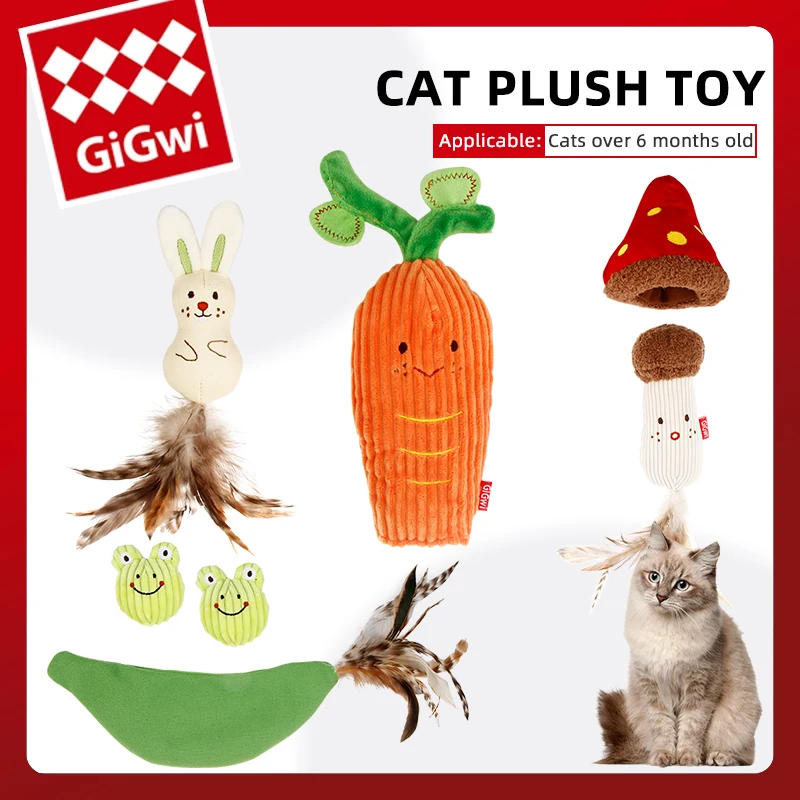 

GiGwi Cats Toys Cuddle Kick Series Bite Resistance Cat Gnaw Toy Interactive Pets Molars Plush Toys Cat Accessories Cat Product