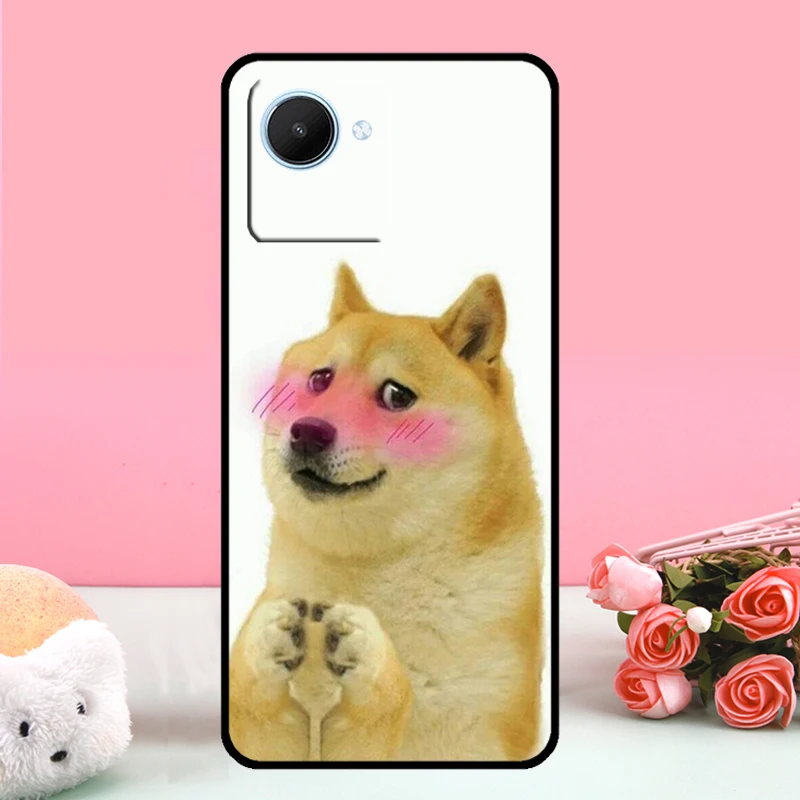 Cheems Doge Meme Funny Doggy For Realme GT 5 Pro GT3 Neo5 9 10 11 12 Pro Plus C25s C21Y C30 C31 C33 C51 C53 C55 C35 Case