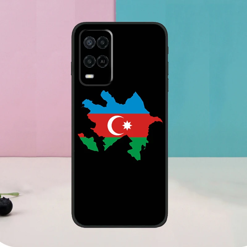 Azerbaijan Flag For OPPO A78 A98 A58 A16 A76 A96 A5 A9 A53 A17 A57 A77 A15 A52 A72 A93 A74 A94 A54S Case