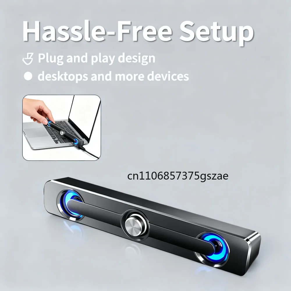 Sound Bar Bluetooth USB Wired Speakers Bar Stereo Speaker For Projector PC Laptop Phone Computer 3.5mm Aux Speaker view 5