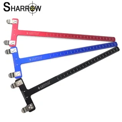 1pc 5 colori tiro con l'arco T righello T-quadrato punta rapida su legatura punti Nock ricurvo composto arco lungo misurazioni accessori