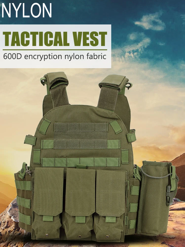 

Нейлоновый нагрудный жилет Molle, многофункциональная камуфляжная броня, Охотничья переноска, регулируемая для мужчин и женщин, для кемпинга, путешествий, спорта