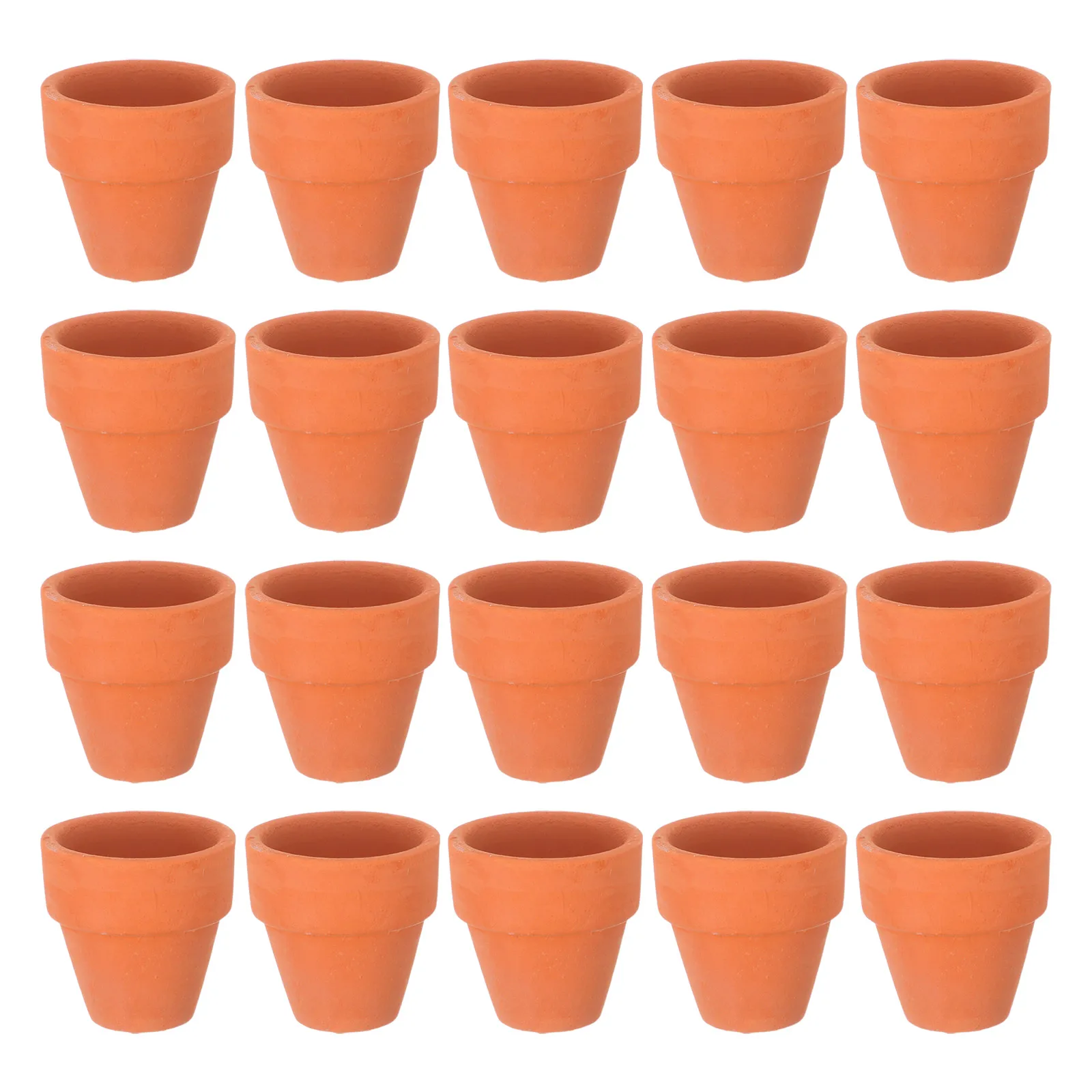 

20 Pcs Ceramic Flowerpot Pottery Pots Succulent Mushroom Holders Small Planter Mini Planting Brown for Decor Desk