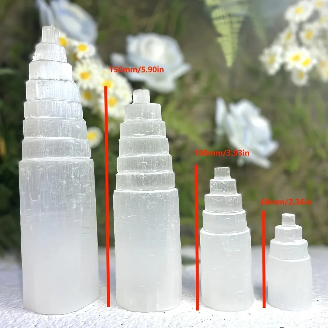 Gypsum crystal tower DIY decoration eliminates negative energy and brings good luck. The first choice for holiday gifts