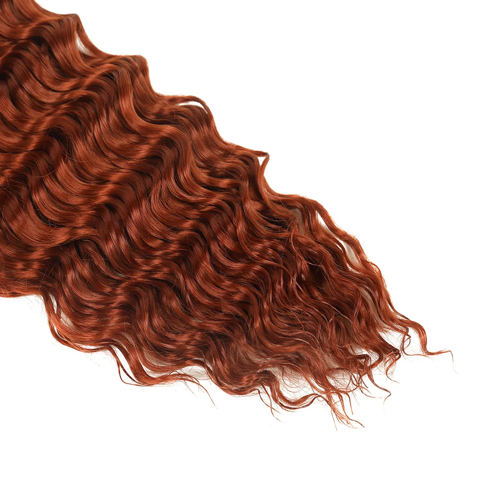 BOL-Extensões de cabelo sintético Crochet, Ocean Wave Twist macio Crochet Hair, Preto, Deep Wave Trança, 30 ", 100g