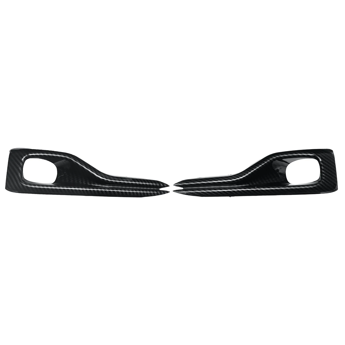 Carbon Fiber Look Car Front Fog Light Cover Fog Lamp Cover Shell Bezel For Ford For Focus MK4 ST ST Line & ST Line X 2019-2021