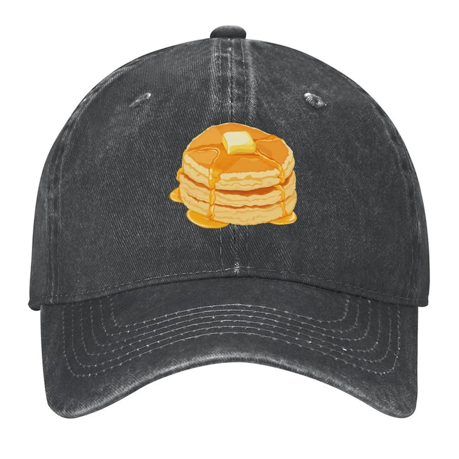 

Stack of Pancakes with Butter Baseball Cap beach hat foam party Hat New In The Hat Man Luxury Hats Man Women's