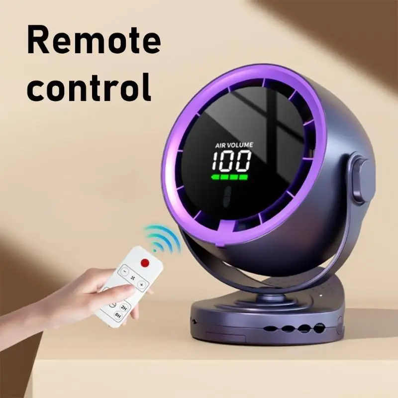 D0AB Practical Small Desktop Fan Clip Fan Office Fan 100 Speed Setting Air Cooling Fan ABS Texture Suitable for Cooling