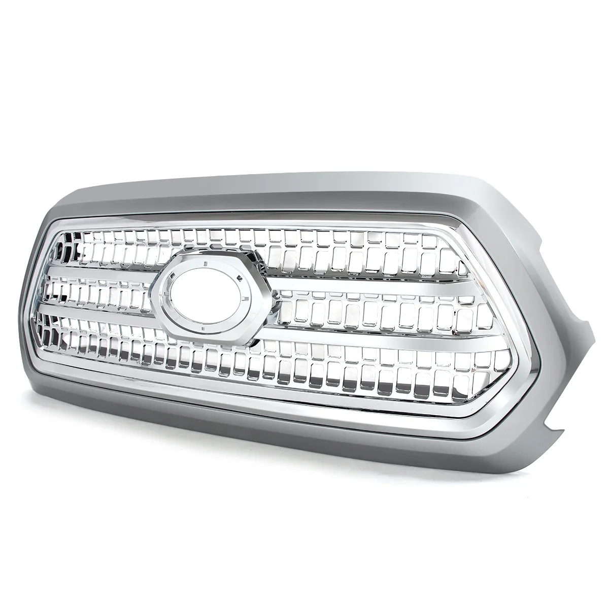 Parrilla para Toyota Tacoma TRD Sport 2016-2023 Parrilla superior delantera Silver Sky&Chrome