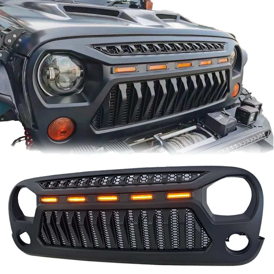 

Professional Factory 4x4 Offroad Accessories Car Bumper Grills Center Mesh Decorative Grill for Wrangler JK 07-18