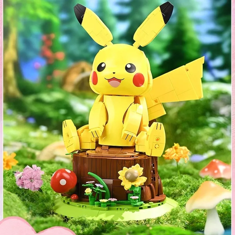 

Keeppley хорошо отводитые строительные блоки Пикачу, модные игрушки, собранные вручную периферийные устройства Пикачу, модель ручной работы, украшения, подарки