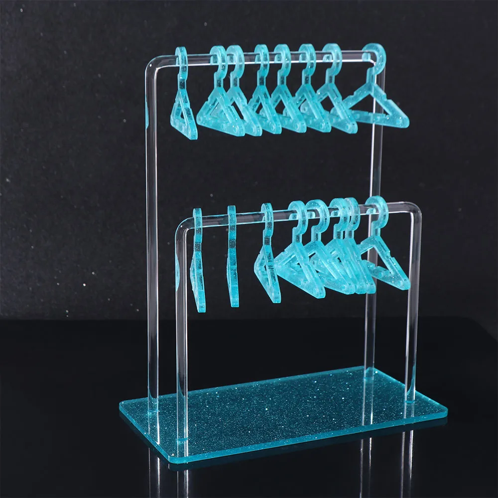Jewelry Organizer 16pcs Hangers Shaped Jewelry Holder DIY Detachable Dangle Earrings Display Racks Stable Transparent