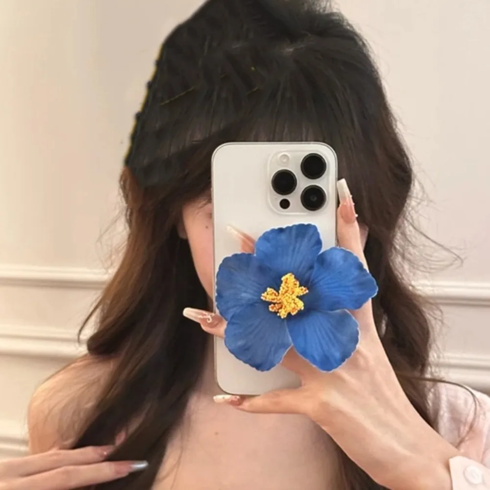 

Заколка для волос в корейском стиле с цветком орхидеи-бабочки, хрустальная, для пляжного отдыха, милый аксессуар для волос, заколка-уточка