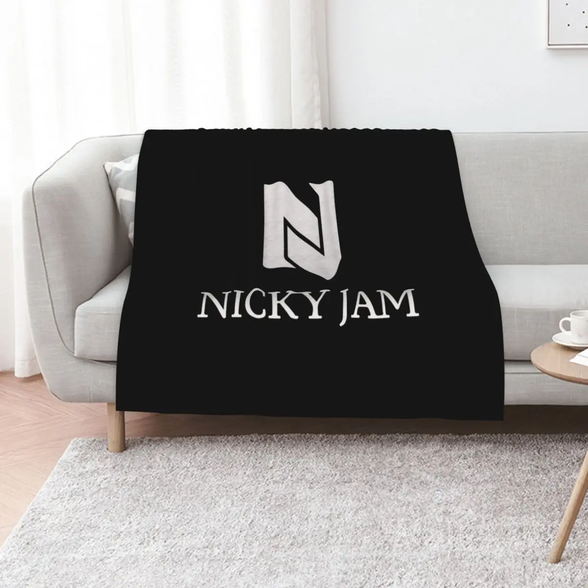 

Nicky Jam Black T-Shirt Throw Blanket Soft Warm Blanket Gift for Grandparents