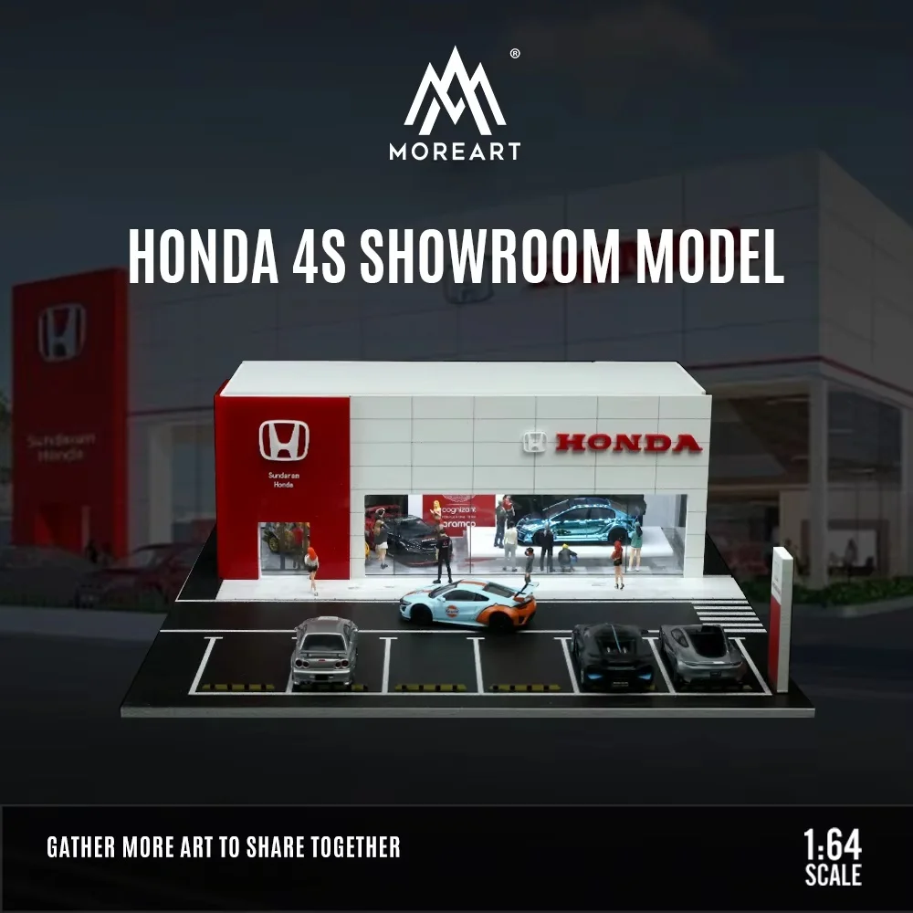 TimeMicro&MoreArt 1:64 Honda Dealer Showroom Car Model Lighting Scene