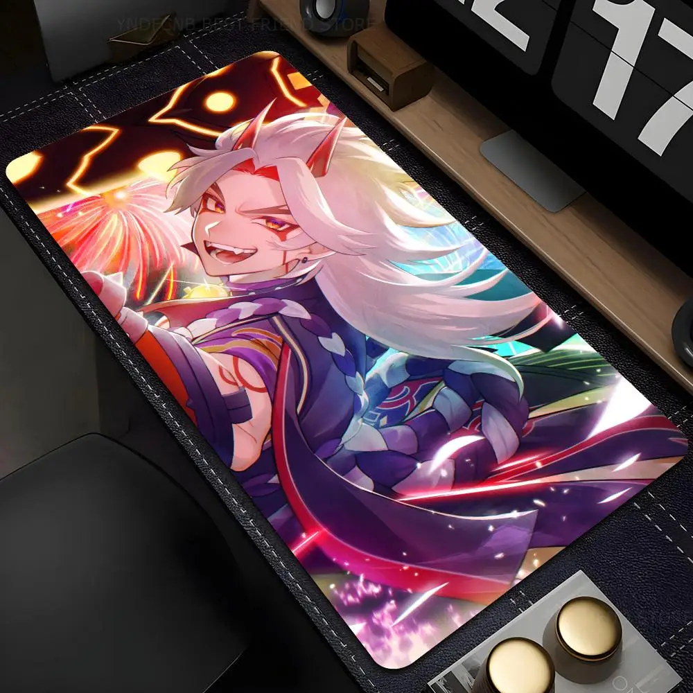 Arataki Itto Kuki Shinobu Mouse Mat Desk Mat With Pad Gaming Accessories Prime Gaming XXL Keyboard Pad Stitch Padding Mat