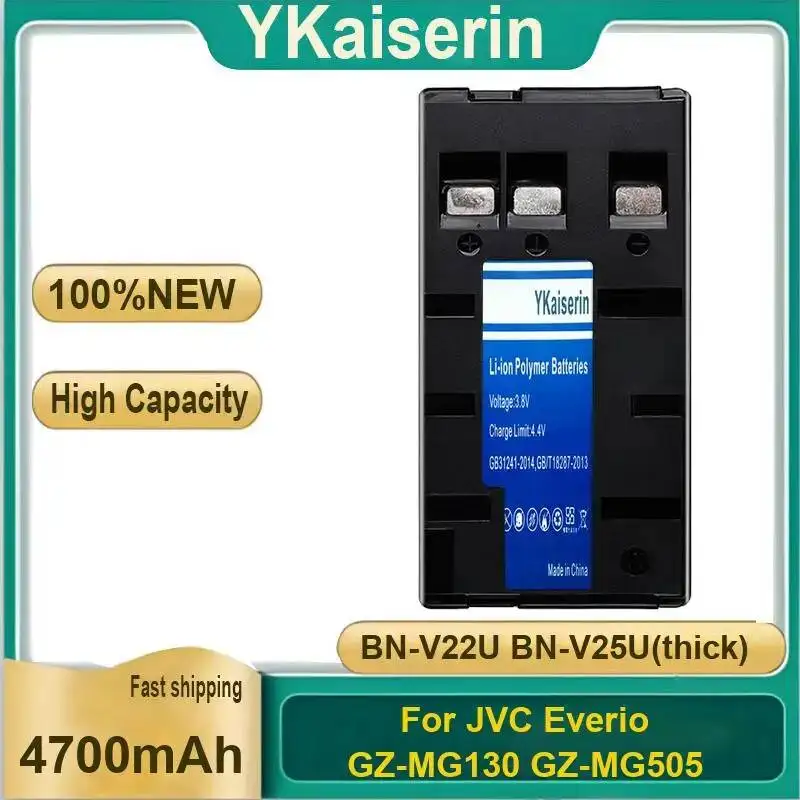 

Аккумулятор для камеры 4700 мАч, обеспечивающий длительную работу, безопасный и надежный, для Jvc Everio GZ-MG130 GZ-MG505 BN-V22U BN-V25U, толстый корпус