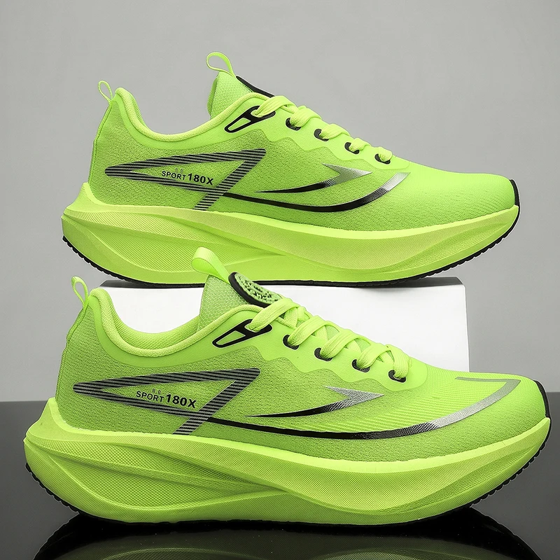 Men Running Shoes Carbon Plate Marathon Speciality Sports Breathable Lightweight Women's Comfortable Nonskid Leisure Sneakers