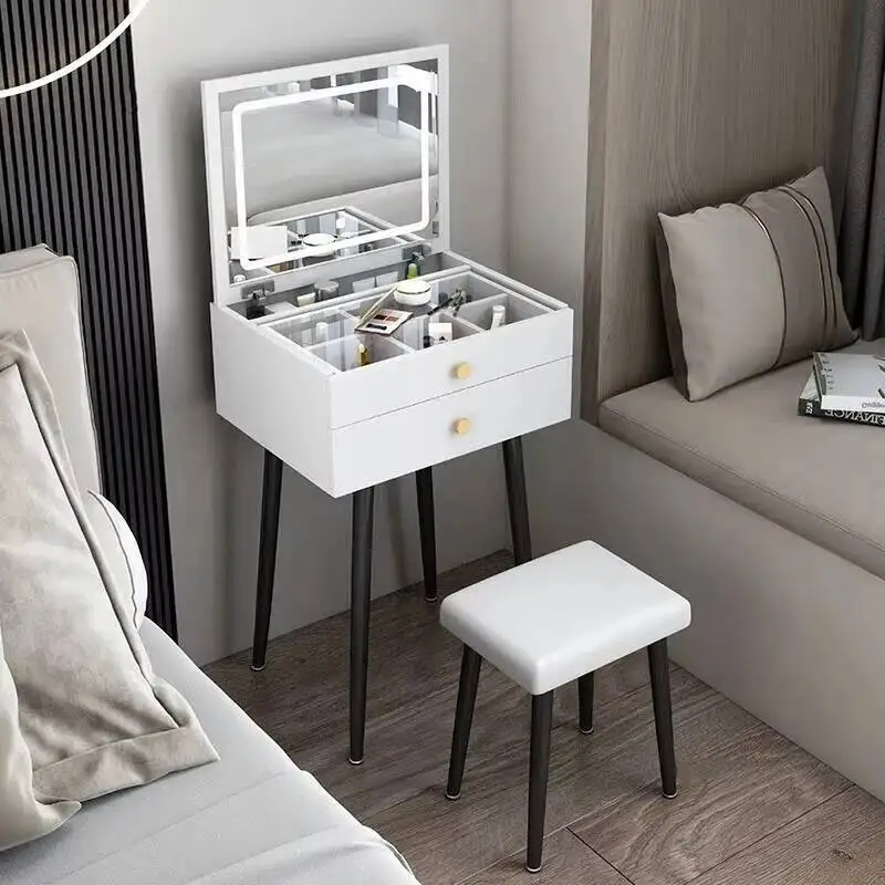 Table French Dressers for Bedroom Density Board Small Apartment Dressing Flip Makeup Simple Creative Design Dresser for Home H D
